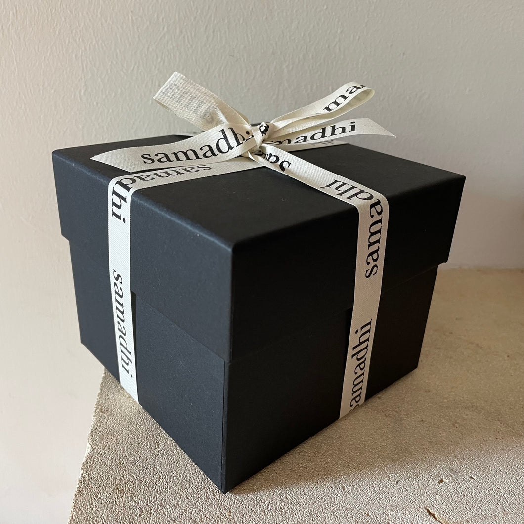 Himalayan Salt Body Scrub with a Kraft Giftbox and Samadhi Ribbon